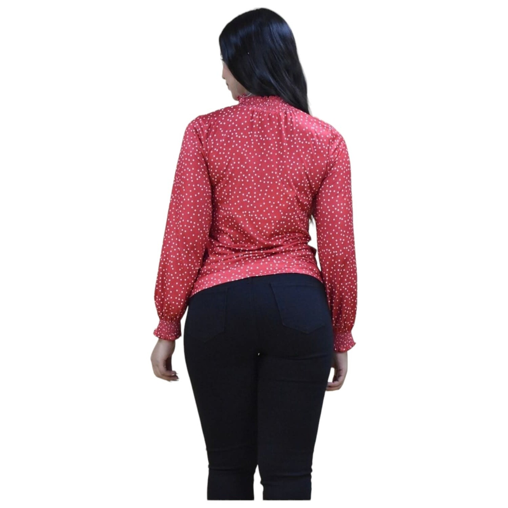 CHOCOLATE ITALY CHOCOLATE ITALY POLKA DOT LONG SLEEVE TOP B16610