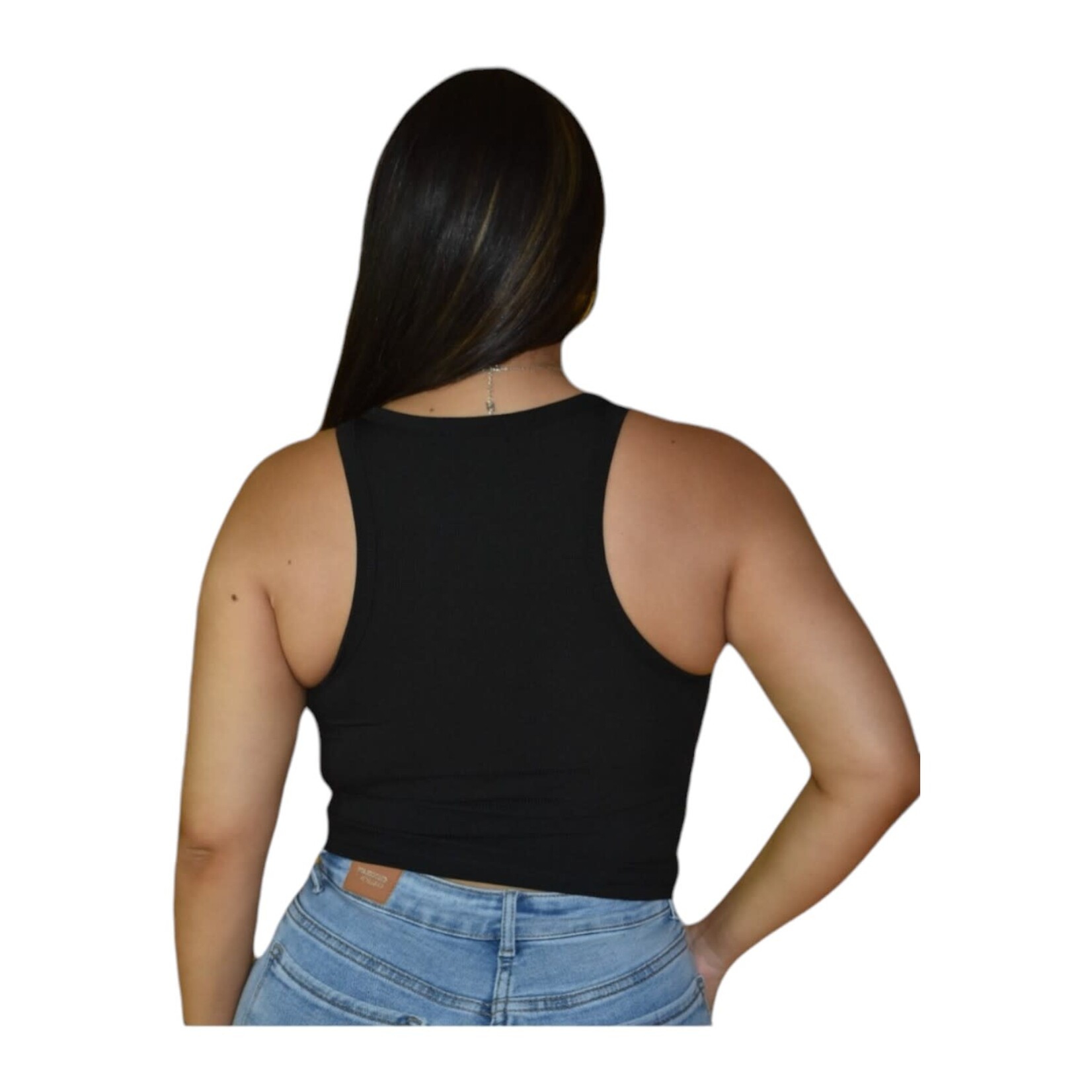 LAC BLEU LAC BLEU SLEEVELESS CROP TOP B4160