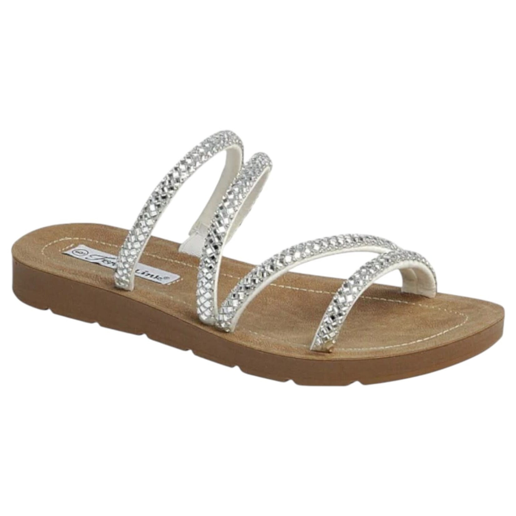 FOREVER FOREVER RHINESTONE 4 BAND SLIPPER REFORM-87