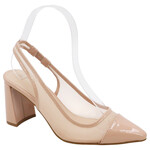 BAMBOO BAMBOO POINTY TOE MESH BLOCK HEEL EVERCLEAR-34