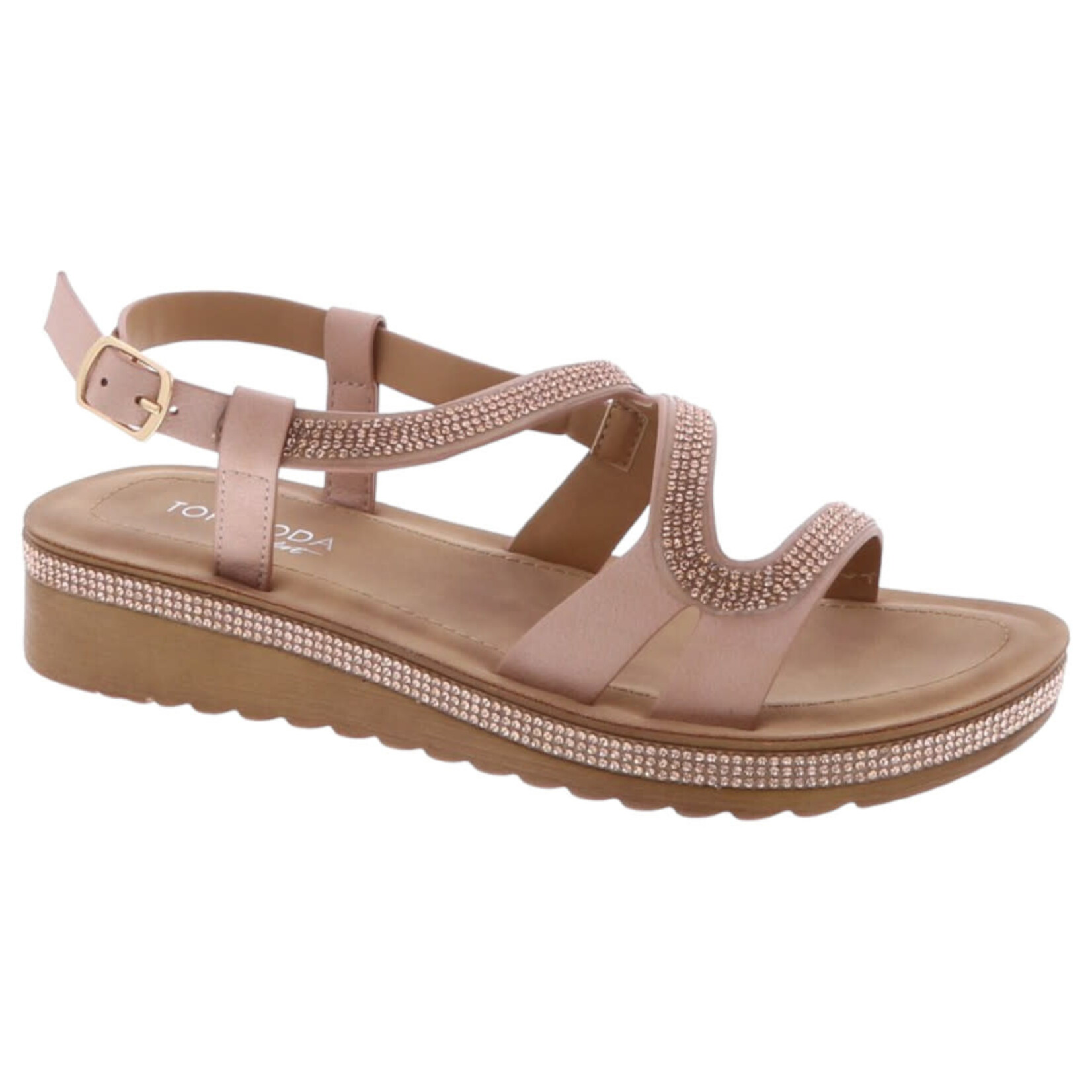 TOP MODA TOP MODA RHINESTONE STRAP SANDAL PAVIA-40