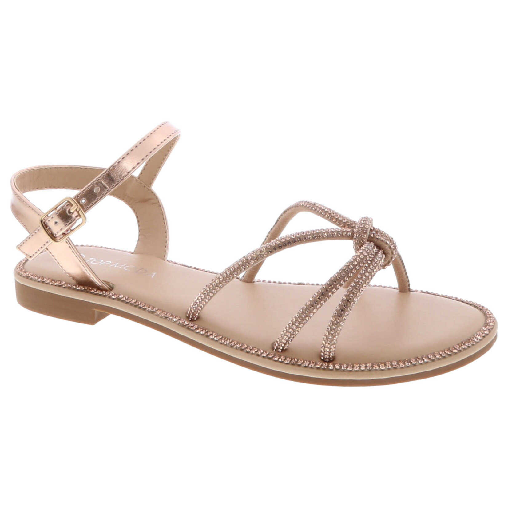 TOP MODA TOP MODA RHINESTONE KNOT BAND SANDAL HAITI-13