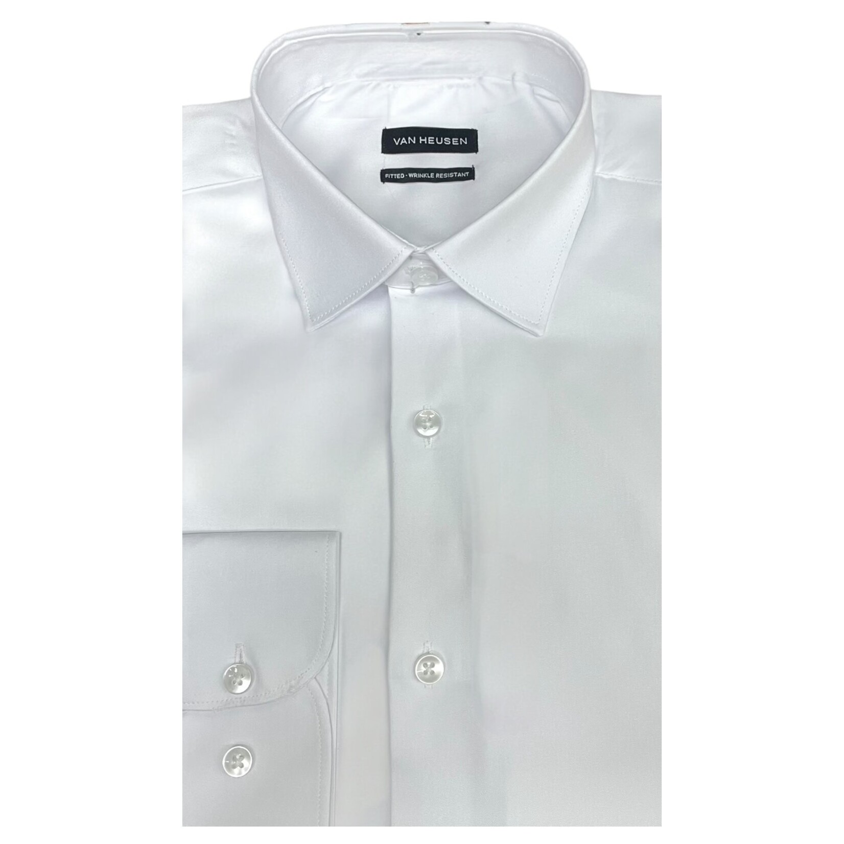 VAN HEUSEN VAN HEUSEN FITTED STRETCH LONG SLEEVE DRESS SHIRT 500178