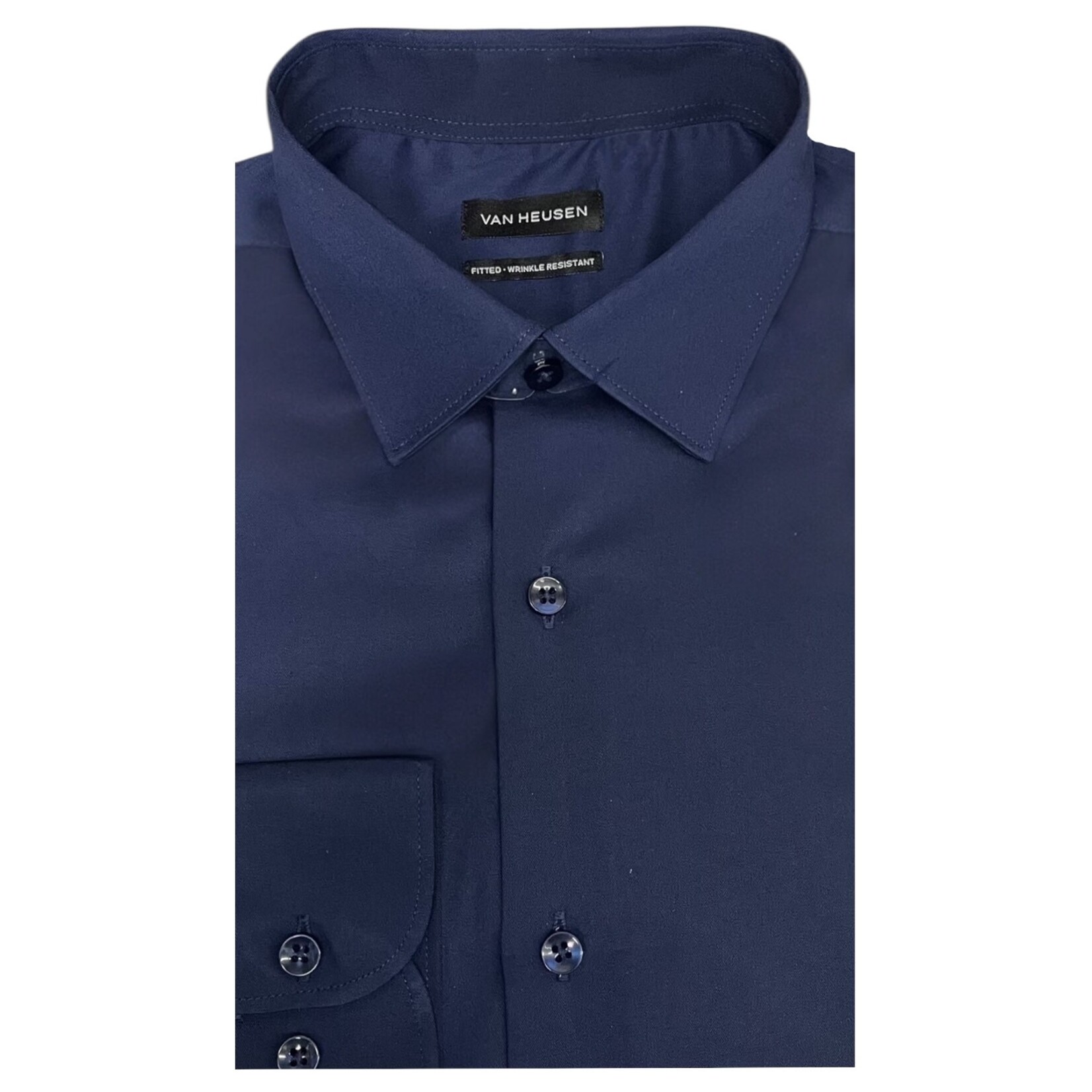 VAN HEUSEN VAN HEUSEN FITTED STRETCH LONG SLEEVE DRESS SHIRT 500178