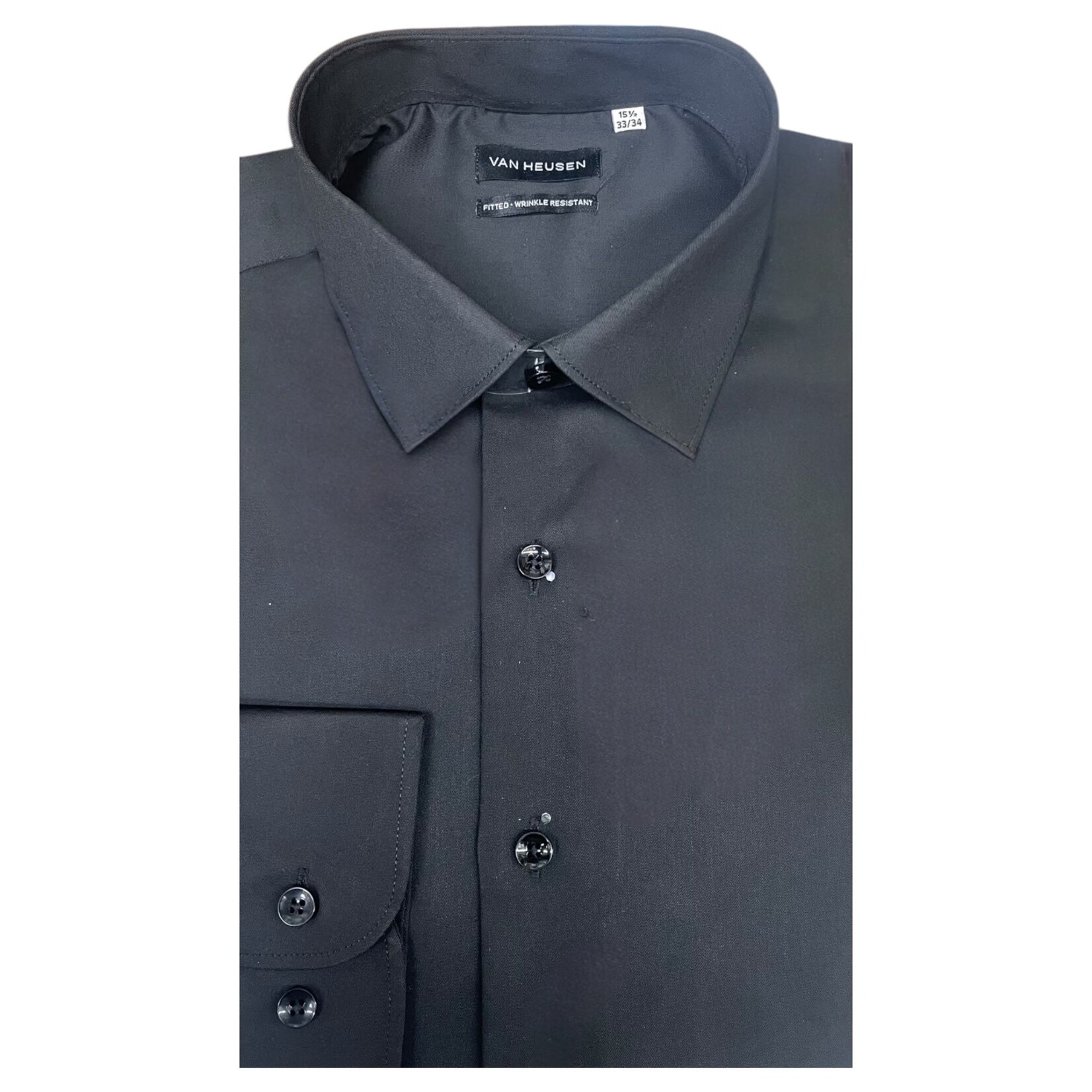 VAN HEUSEN VAN HEUSEN FITTED STRETCH LONG SLEEVE DRESS SHIRT 500178