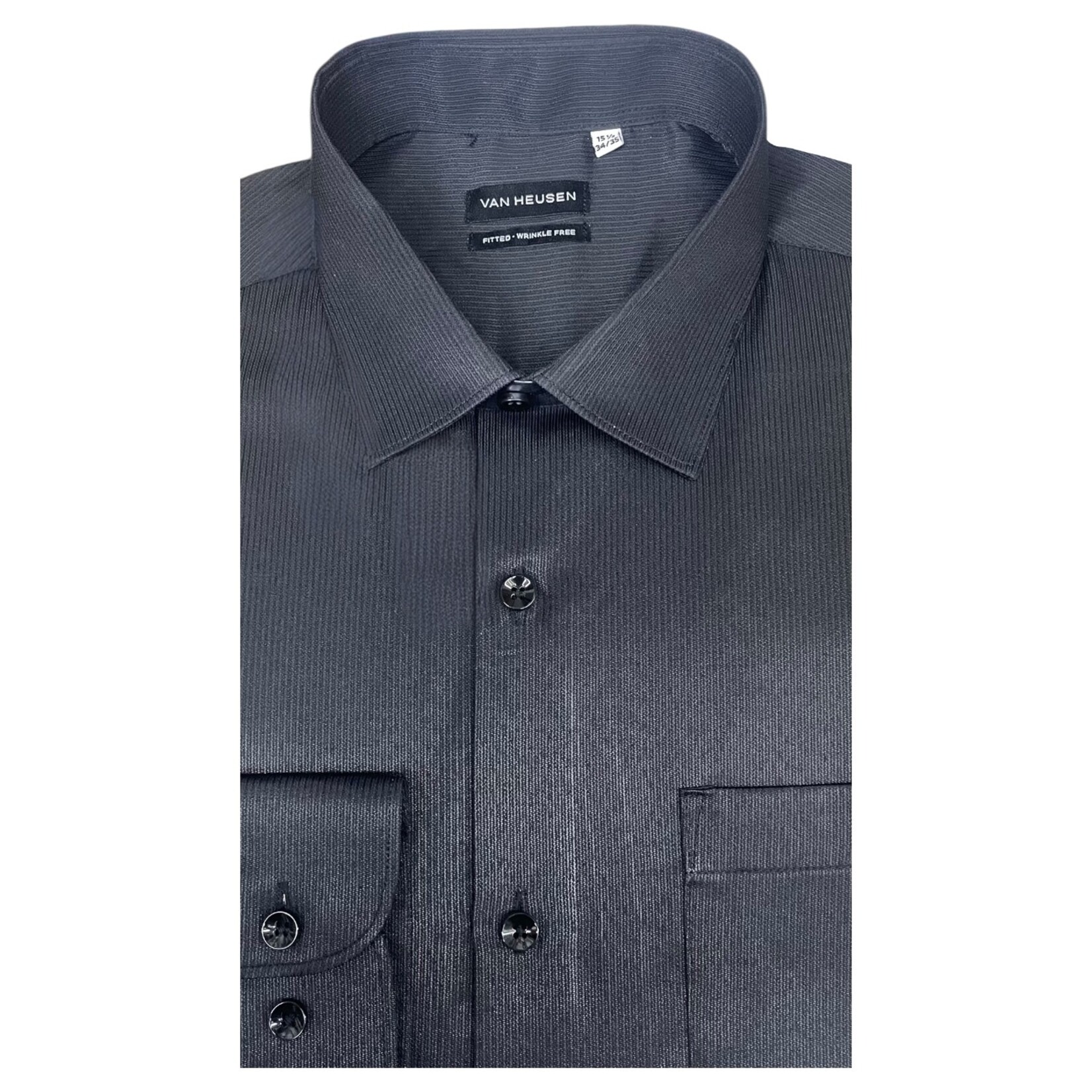 VAN HEUSEN VAN HEUSEN DOBBY FITTED STRIPED LONG SLEEVE SHIRT 500210