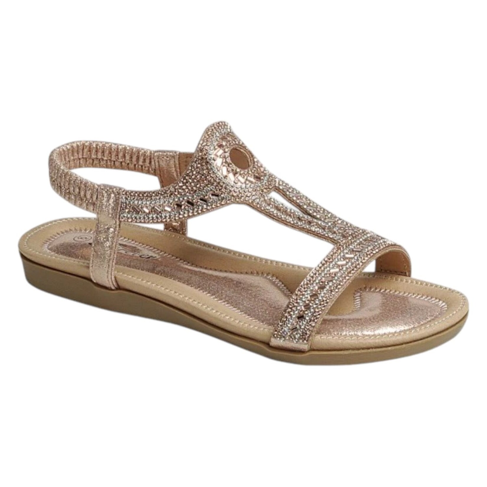 FOREVER FOREVER ELASTIC BAND RHINESTONE SANDAL ERITA-32