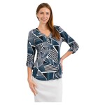 PERSEPTION PERSEPTION ROLLED TAB 3/4 SLEEVE TOP TP-MS-963