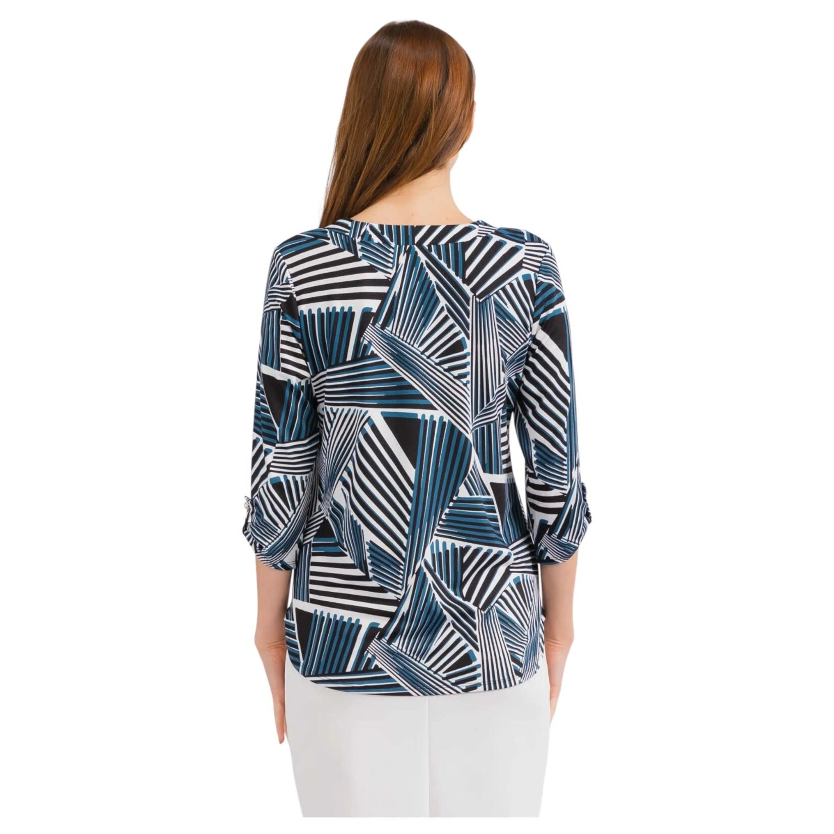 PERSEPTION PERSEPTION ROLLED TAB 3/4 SLEEVE TOP TP-MS-963