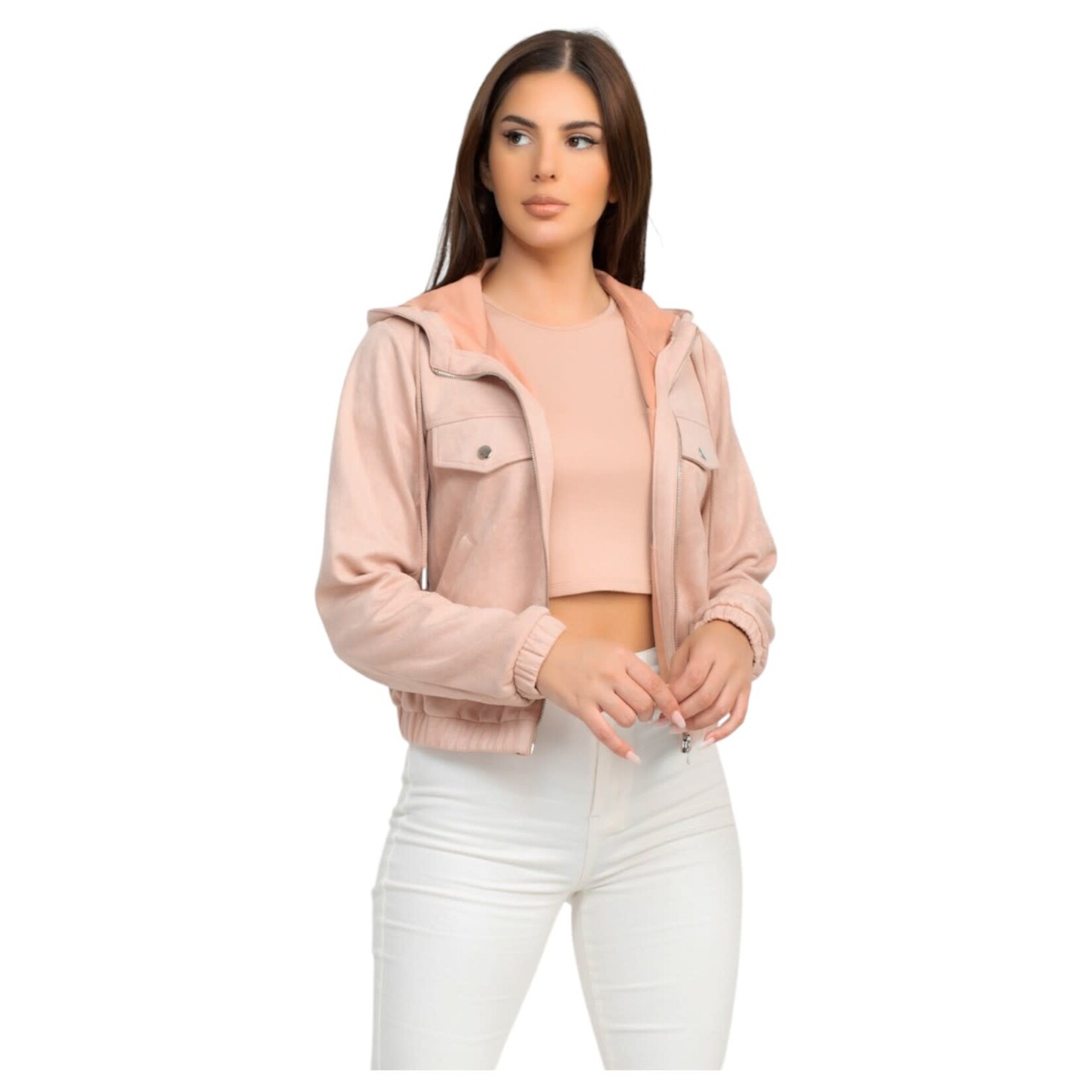 IRIS IRIS SUEDE ZIP-UP HOODIE HMJ20822