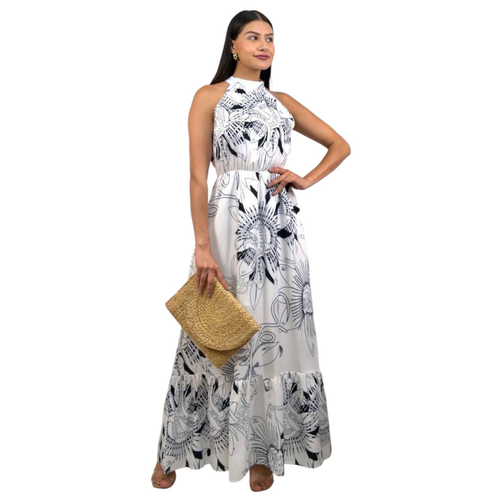 MISS KELLY MISS KELLY HALTER MAXI DRESS SD5378