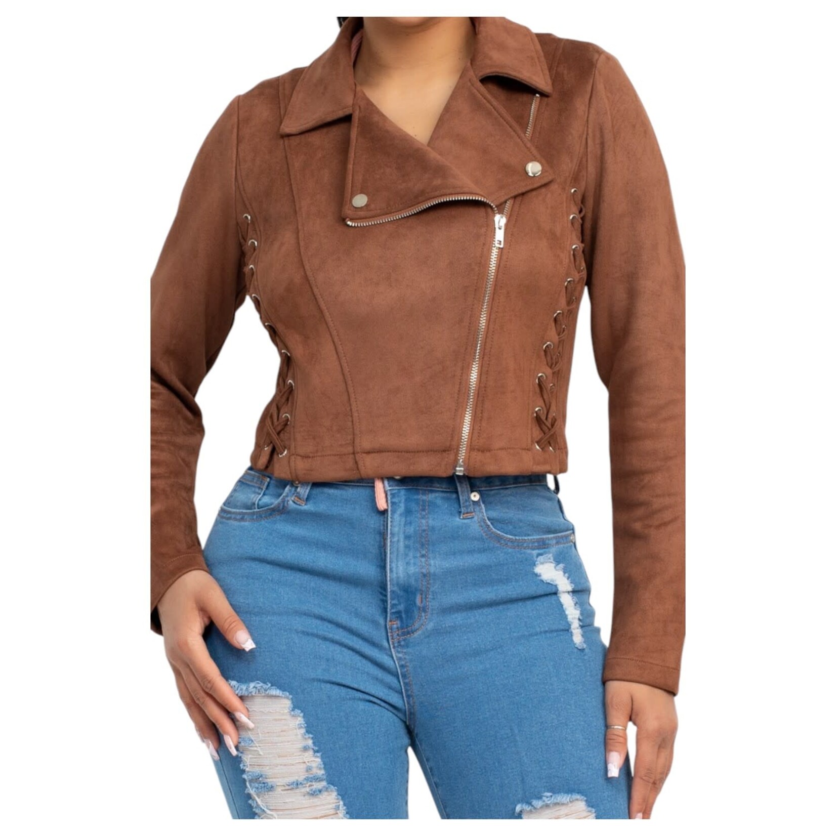 BLASHE BLASHE SUEDE RIDER JACKET BJ07298