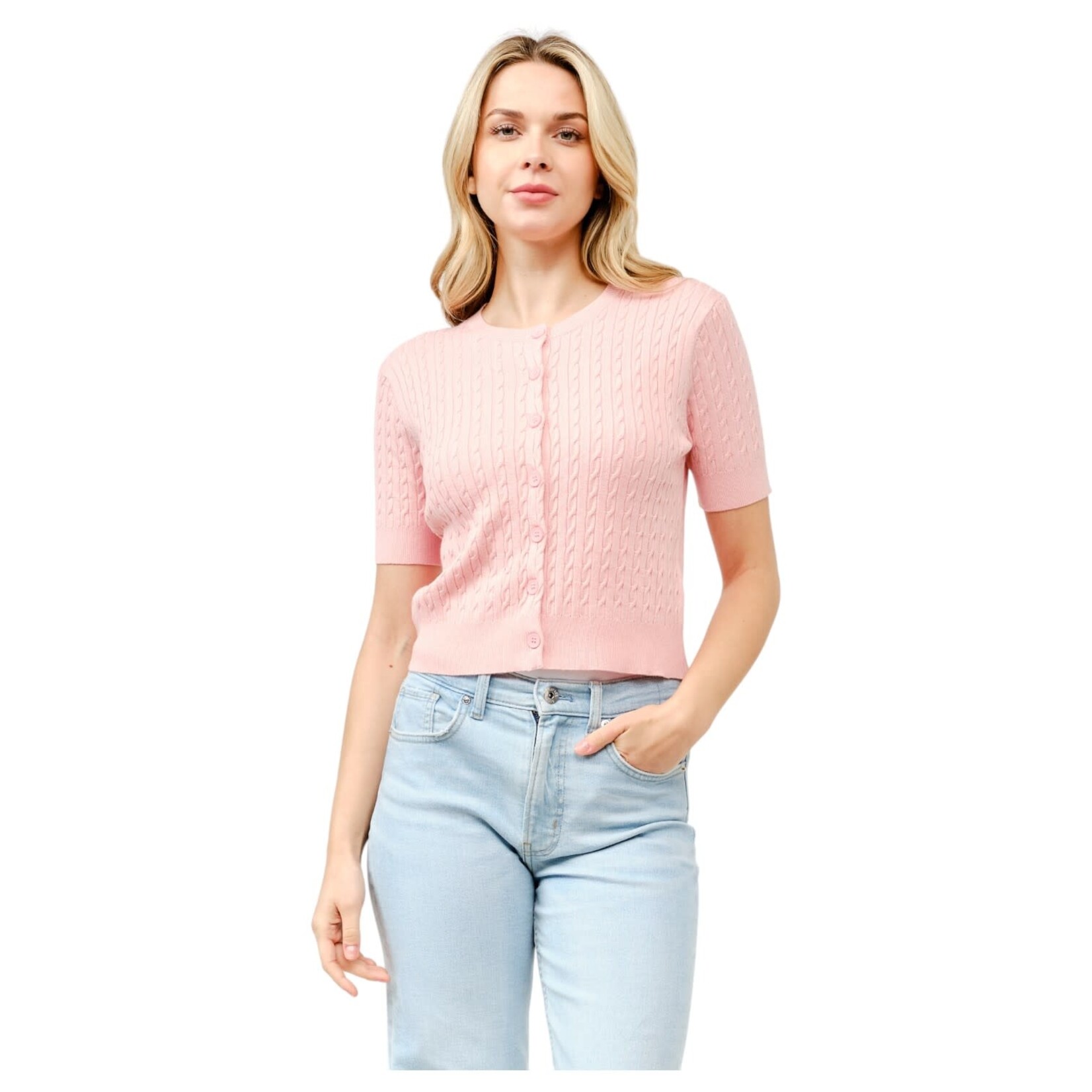 CIELO CIELO SHORT SLEEVE CARDIGAN SW257