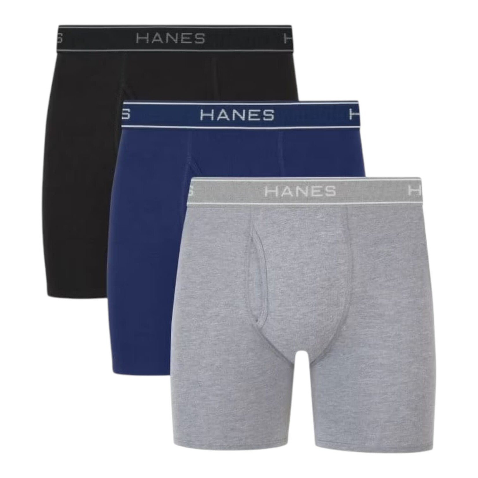 HANES HANES TAGLESS 3-PACK STRETCH BOXER BRIEFS STRBA3