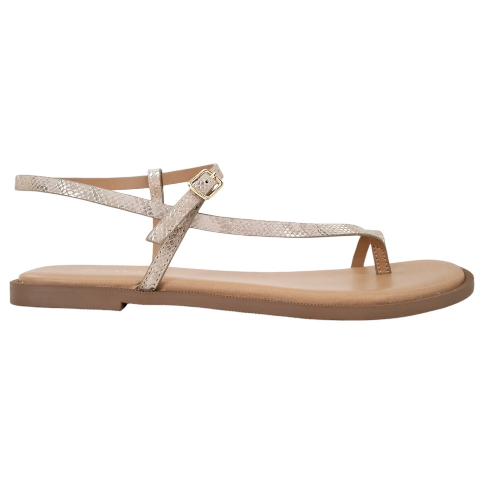 SODA SODA TOE RING SINGLE STRAP SNAKE PRINT SANDAL INFORM
