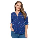 DNA DNA PLUS SIZE 3/4 SLEEVE TOP 3442XT-17294