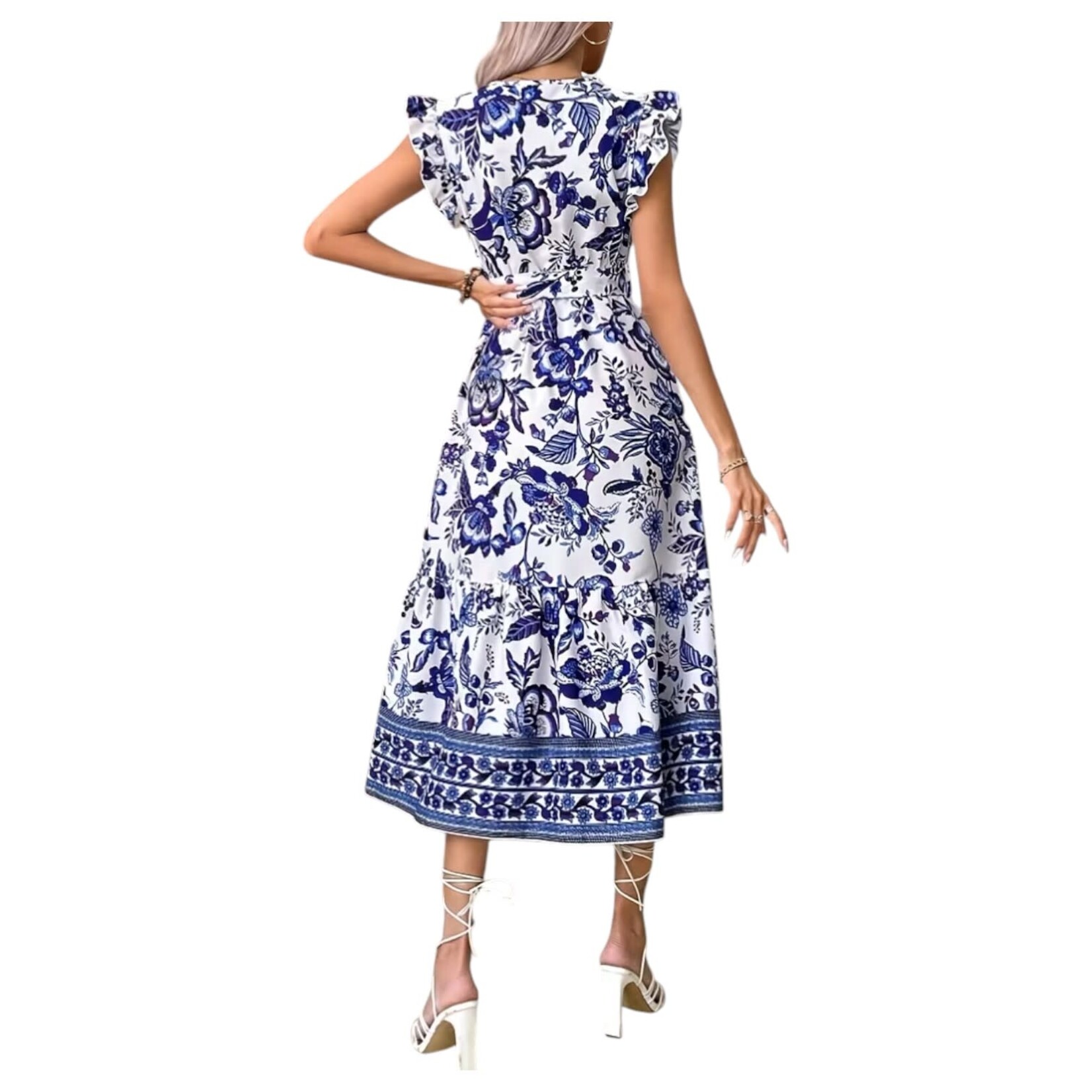 MISS KELLY MISS KELLY CAP SLEEVE WASIT TIE DRESS SD5293