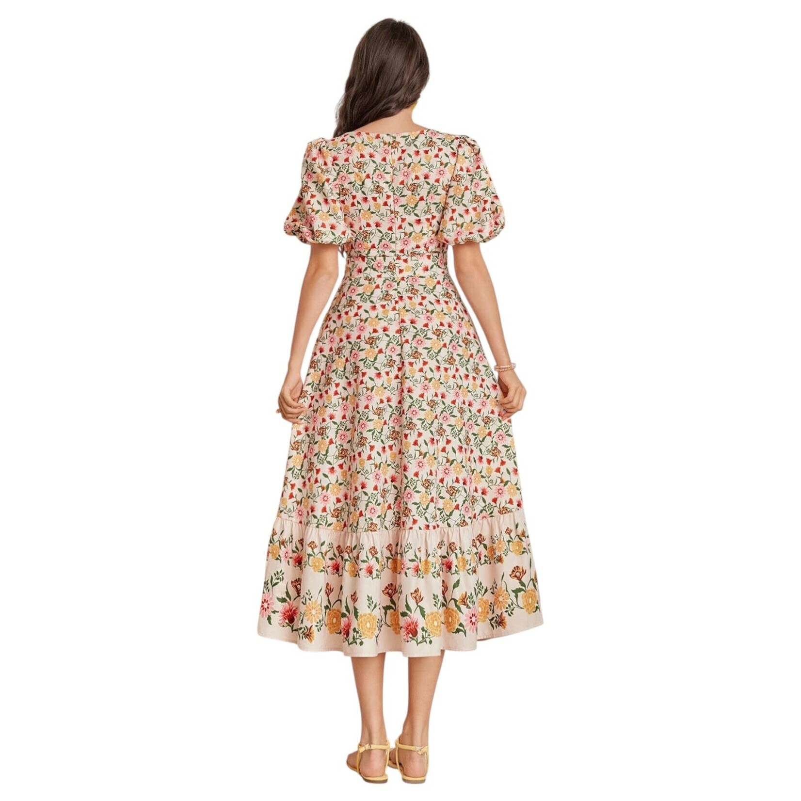 MISS KELLY MISS KELLY PUFFY SLEEVE MAXI DRESS SD5349