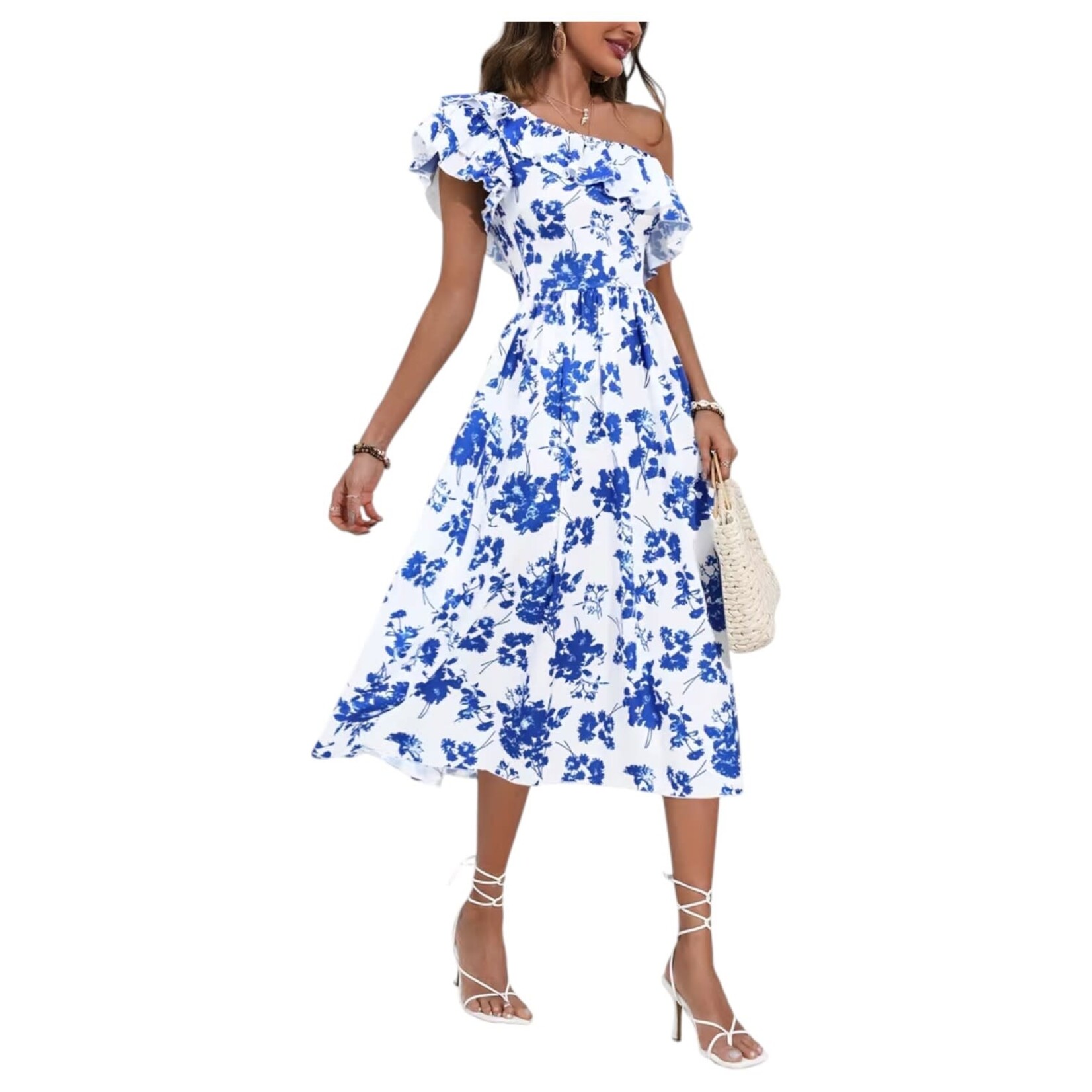 MISS KELLY MISS KELLY RUFFLE ONE SHOULDER DRESS SD5247