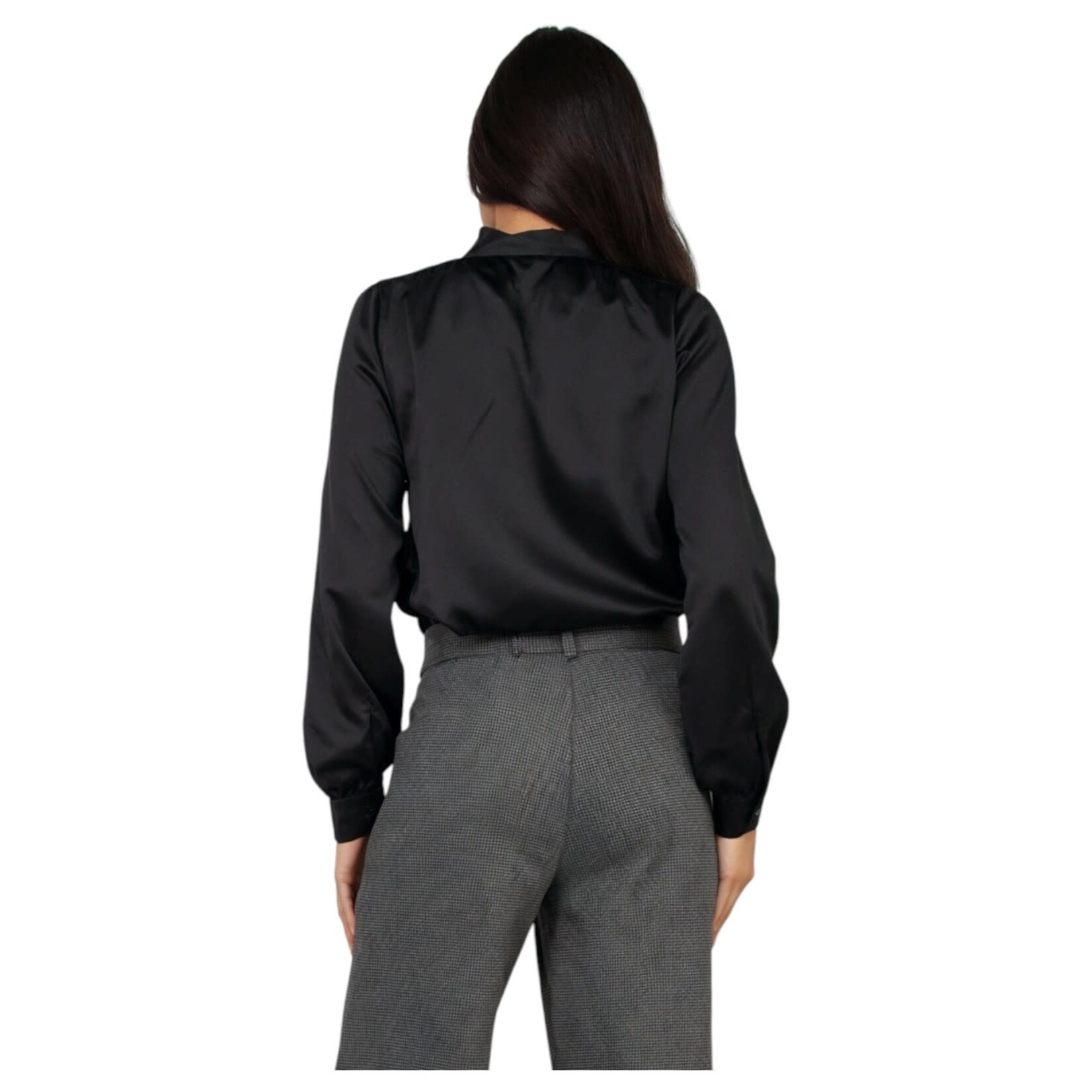 IRIS IRIS NECK TIE LONG SLEEVE TOP BT03509A