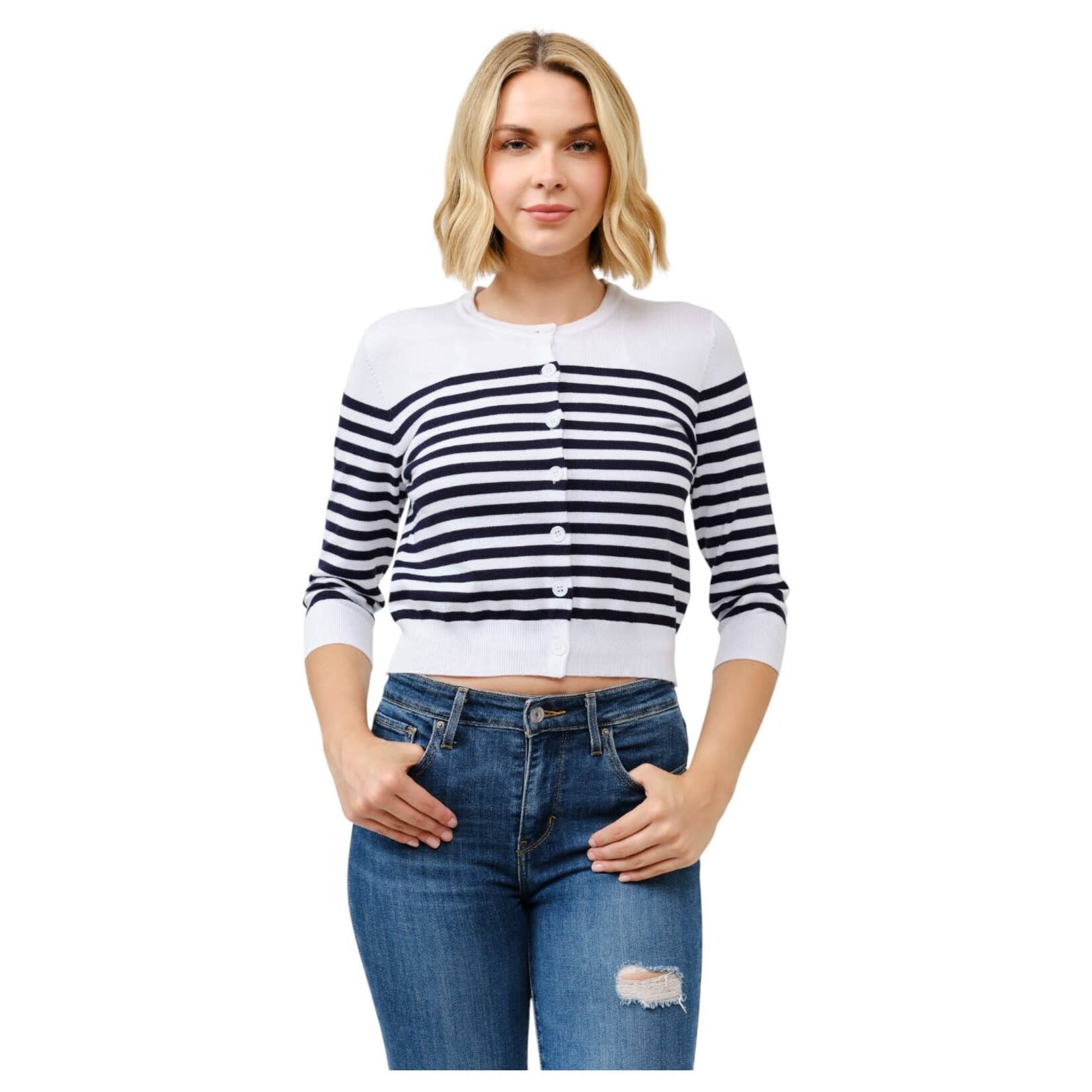 CIELO CIELO FLAT BUTTON CARDIGAN SW249