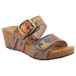 L'ARTISTE PATRIZIA DOUBLE STRAP WEDGE SLIPPER BRISEIS