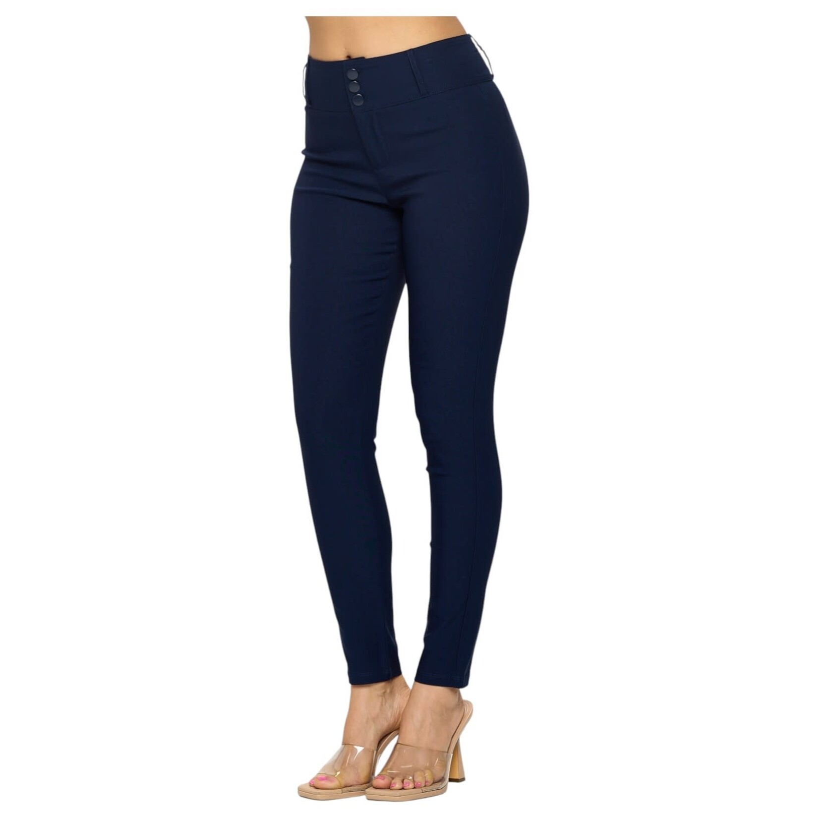 CHOCOLATE CHOCOLATE MILLENIUM 3 BUTTON HIGH WAIST DRESSPANT YP5051