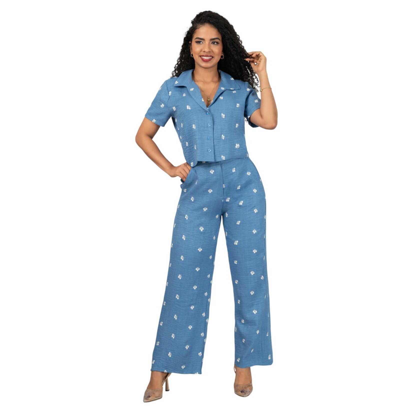 ANGELUS ANGELUS 2 PIECE SHORT SLEEVE TOP & PANT SET PA-5512