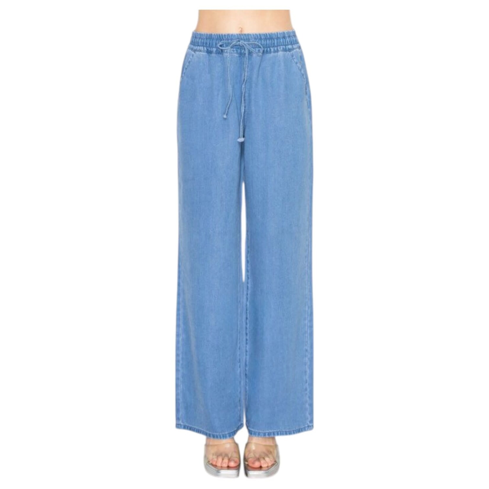 WAX JEANS WAX LYOCELL ELASTIC WAIST DRAWSTRING PANT 90399