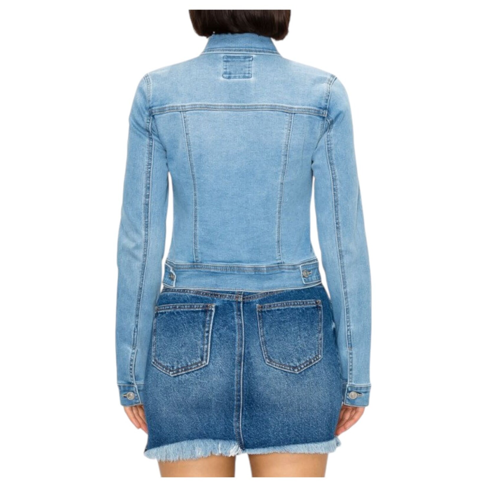 WAX JEANS WAX DESTRUCTED DENIM JACKET 90273