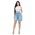 ENCORE JEANS ENCORE CLASSIC PATCH POCKET JEAN SHORTS V7286L
