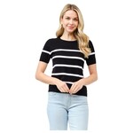 CIELO CIELO STRIPE SHORT SLEEVE SWEATER SW870