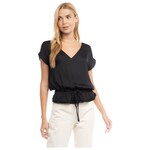 NAKED ZEBRA NAKED ZEBRA V-NECK CAP SLEEVE TOP VB114449