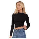 POPULAR 21 POPULAR 21 MOCK NECK LONG SLEEVE TOP TZ7948