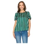 DNA DNA SATIN STRIPE SHORT SLEEVE TOP 4437T-24013