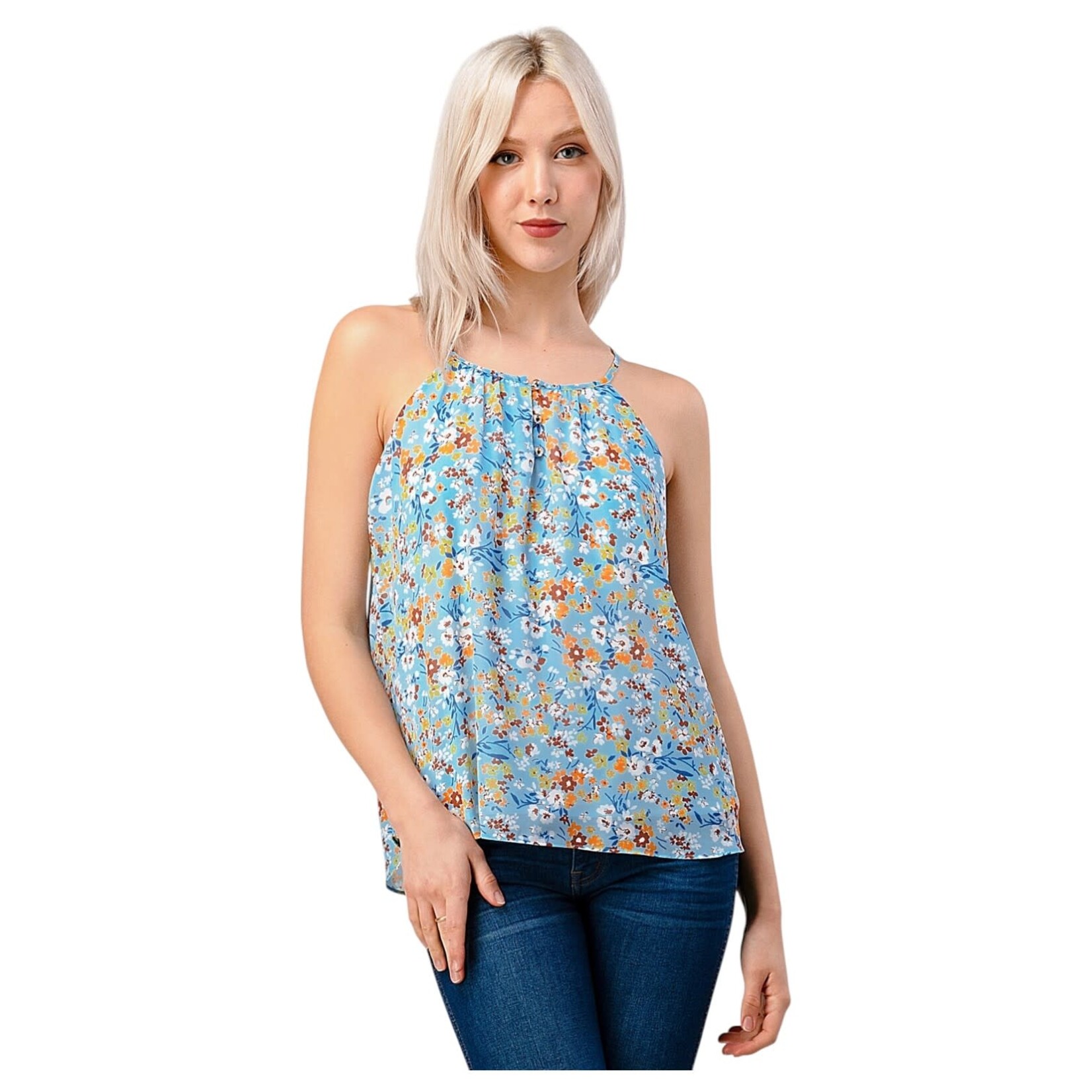 DNA DNA DITSY FLORAL HALTER TOP 7338T-20072
