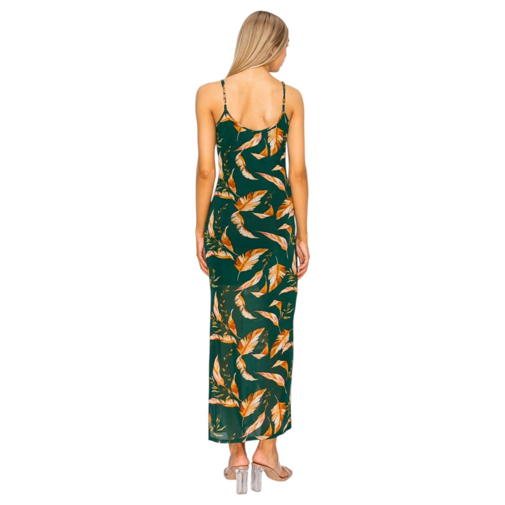 DNA DNA FEATHER PRINT CAMI MAXI DRESS 5426D-24143
