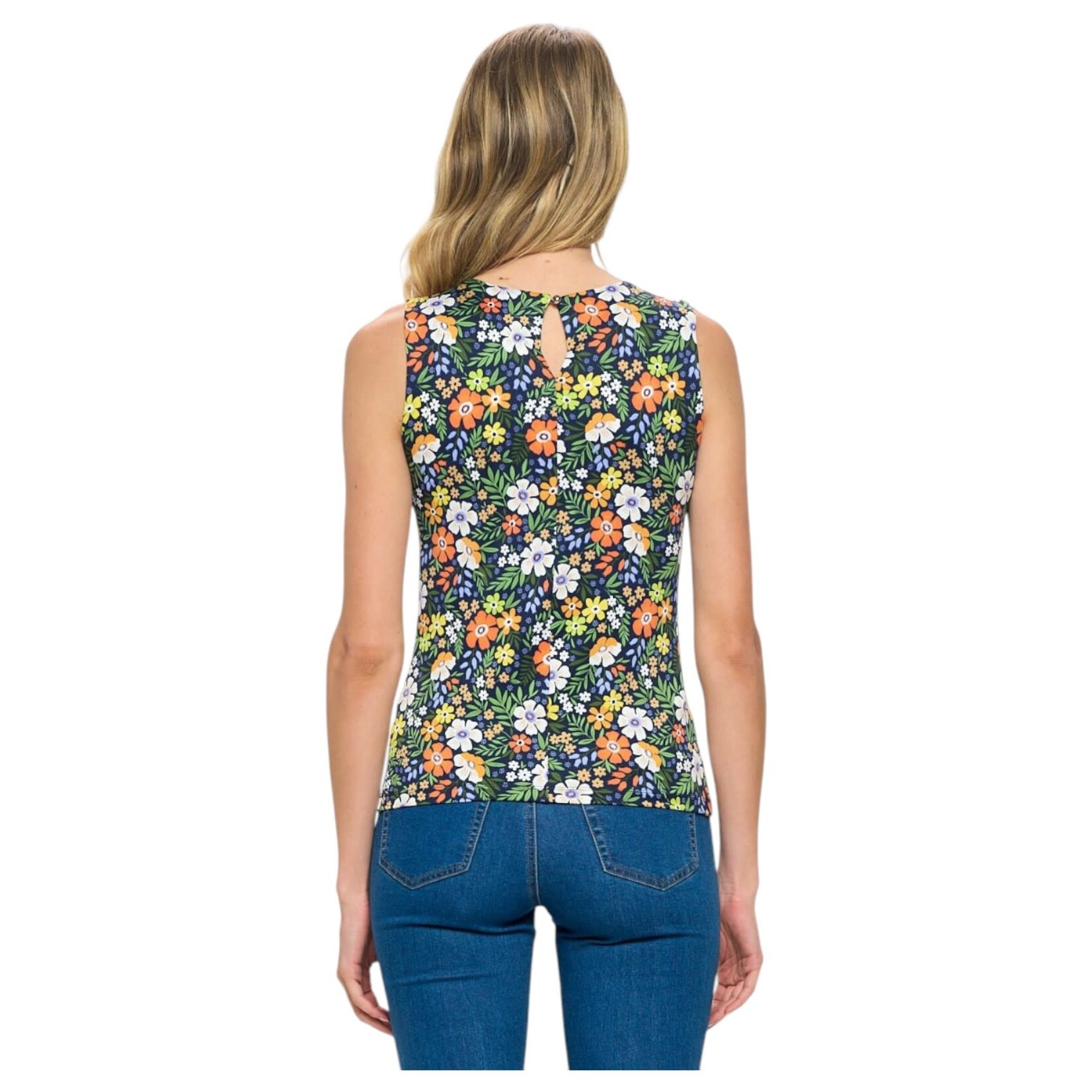 DNA DNA PLEATED NECK SLEEVELESS TOP 1451T-18174