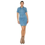 IRIS IRIS COLLAR FITTED BUTTON UP MINI DRESS HMD14501