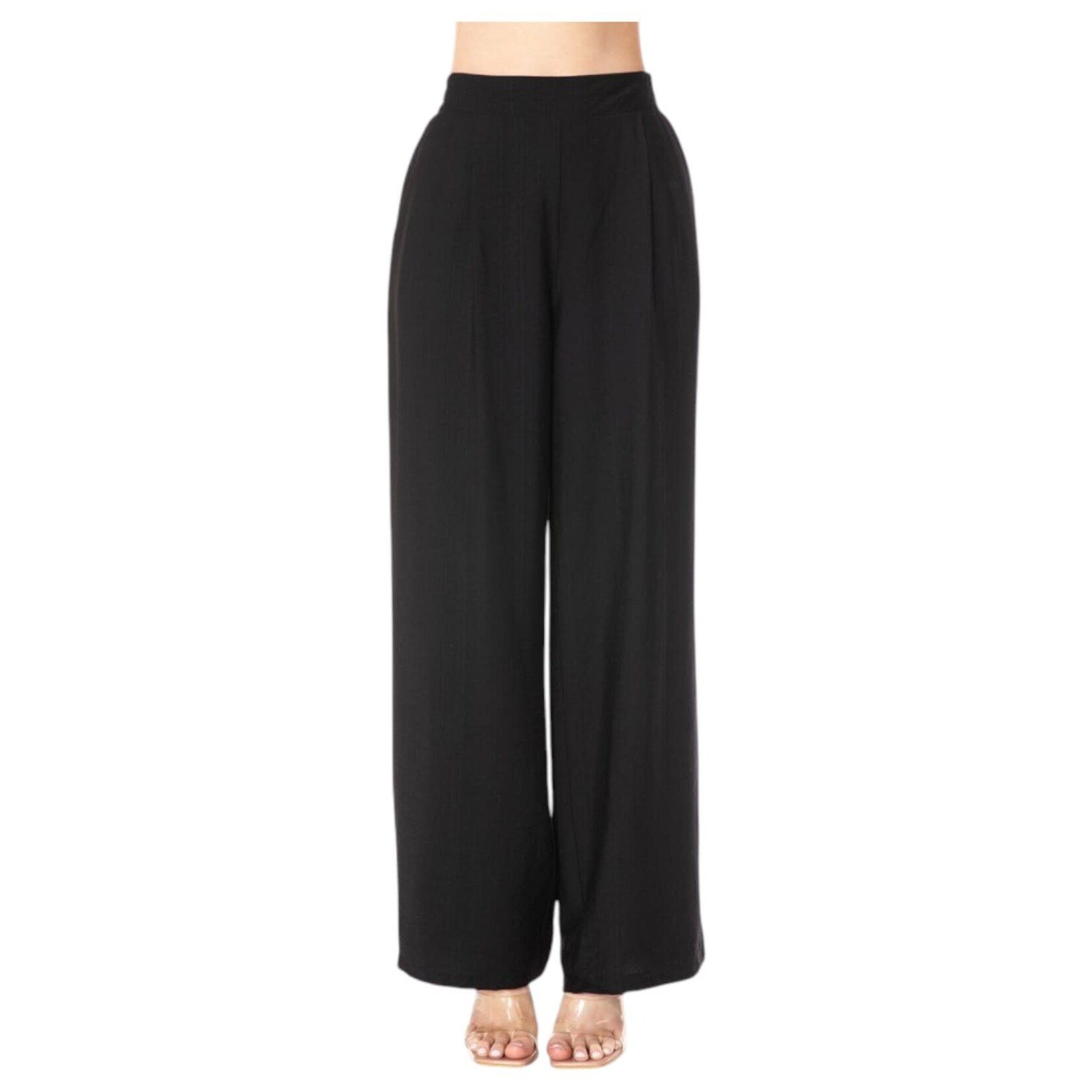 AMBIANCE APPAREL AMBIANCE ELASTIC BACK WAISTBAND WIDE LEG PANT 76388