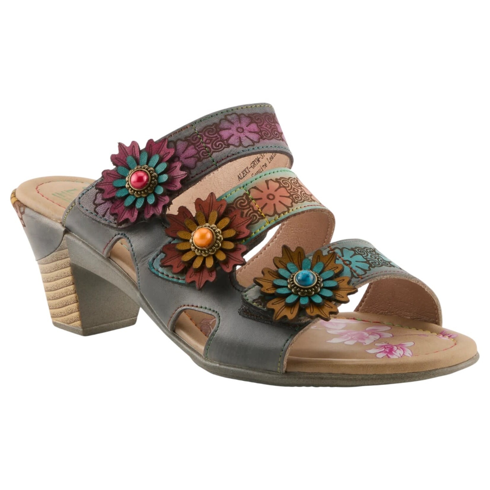 L'ARTISTE L'ARTISTE FLORAL HEELED SANDAL ALEXI