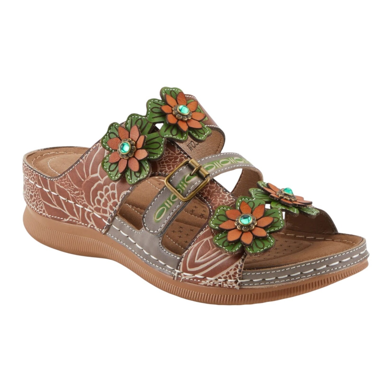 L'ARTISTE L'ARTISTE FLORAL  WEDGE SLIPPER BRASH