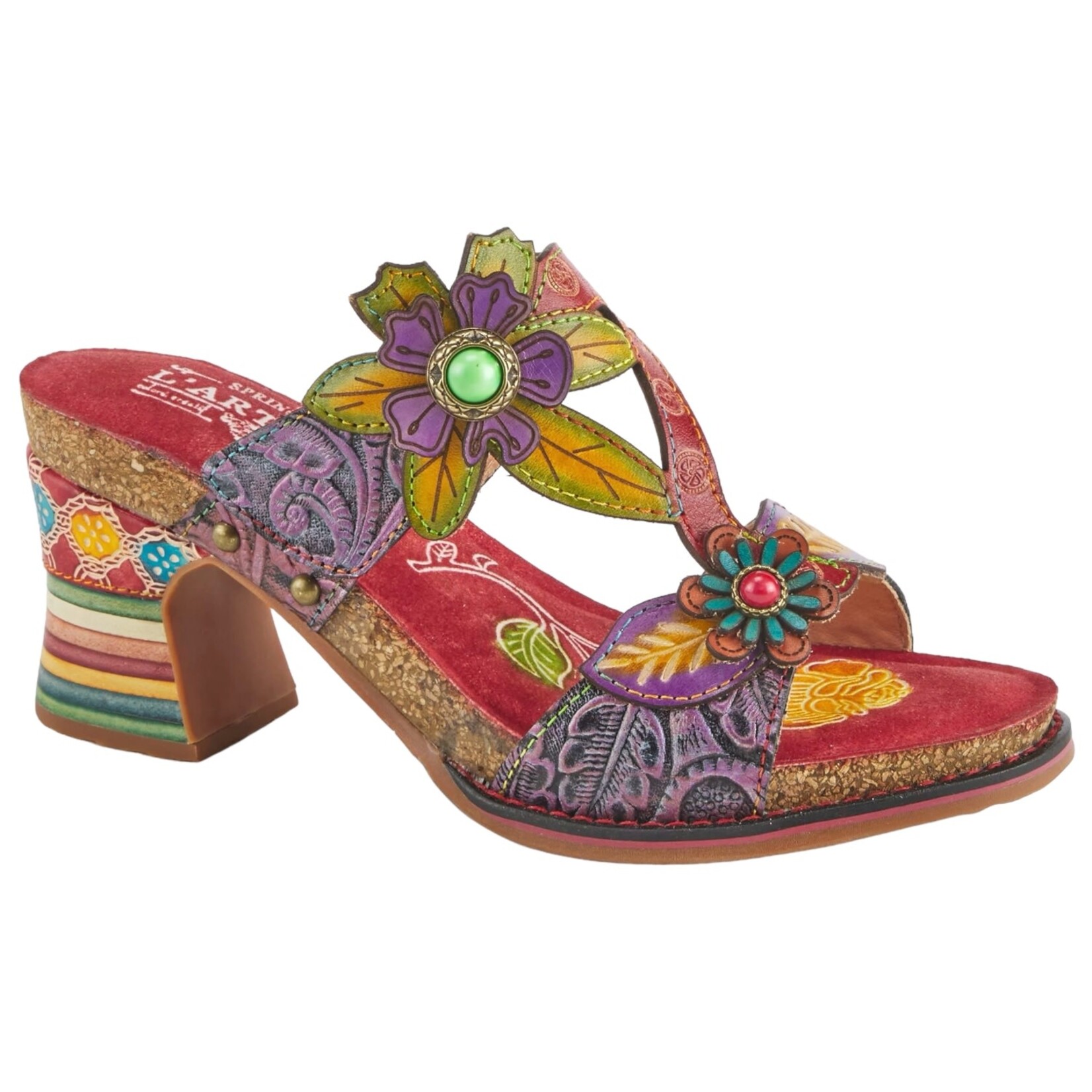 L'ARTISTE L`ARTISTE FLORAL BLOCK HEEL ROSSIE