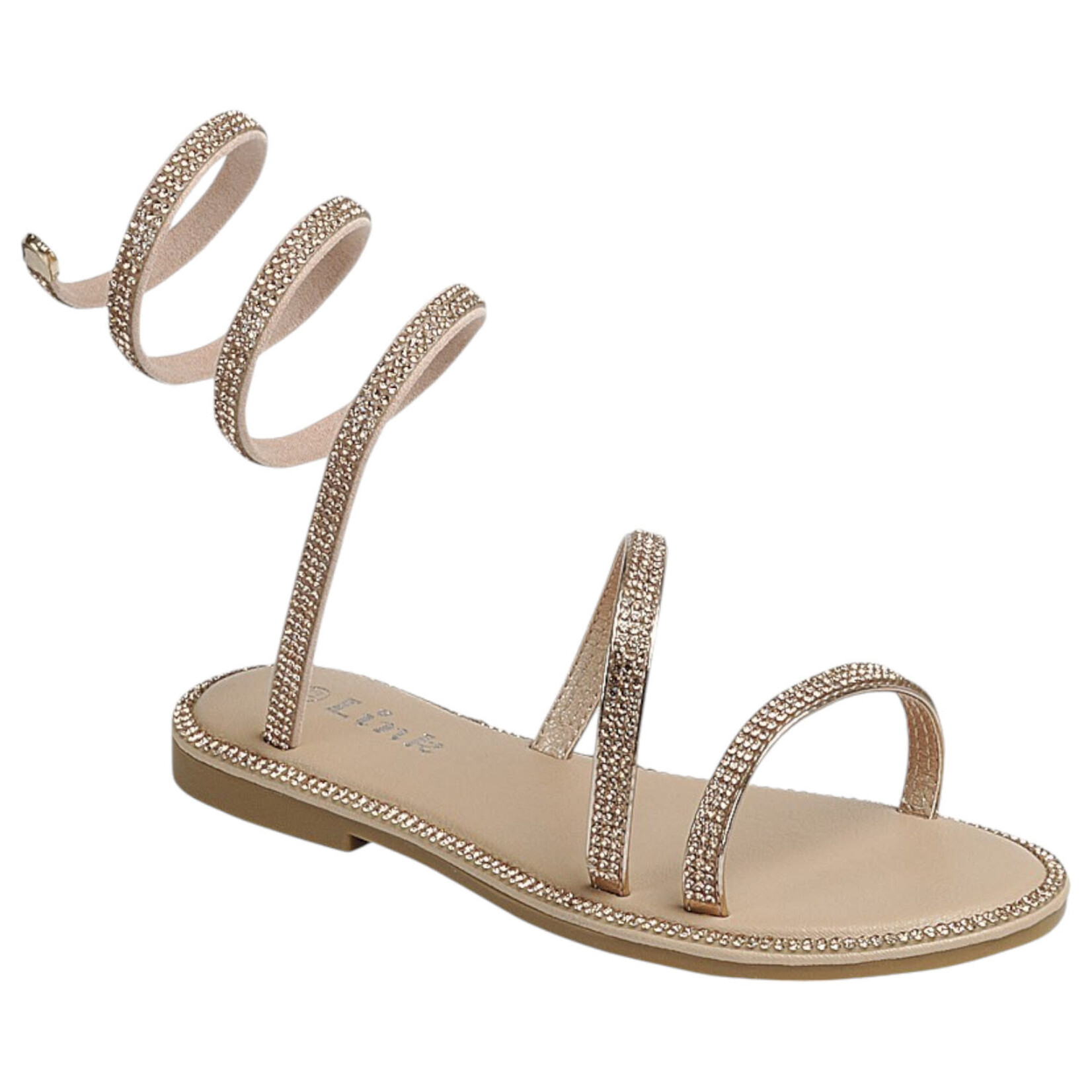 FOREVER FOREVER RHINESTONE SPIRAL STRAP SANDAL FANNIE-199