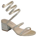 DELICACY DELICACY RHINESTONE SPIRAL WRAP BLOCK HEEL NATALY-36