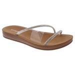 TOP MODA TOP MODA CLEAR RHINESTONE SLIDE SLIPPER SOL-52