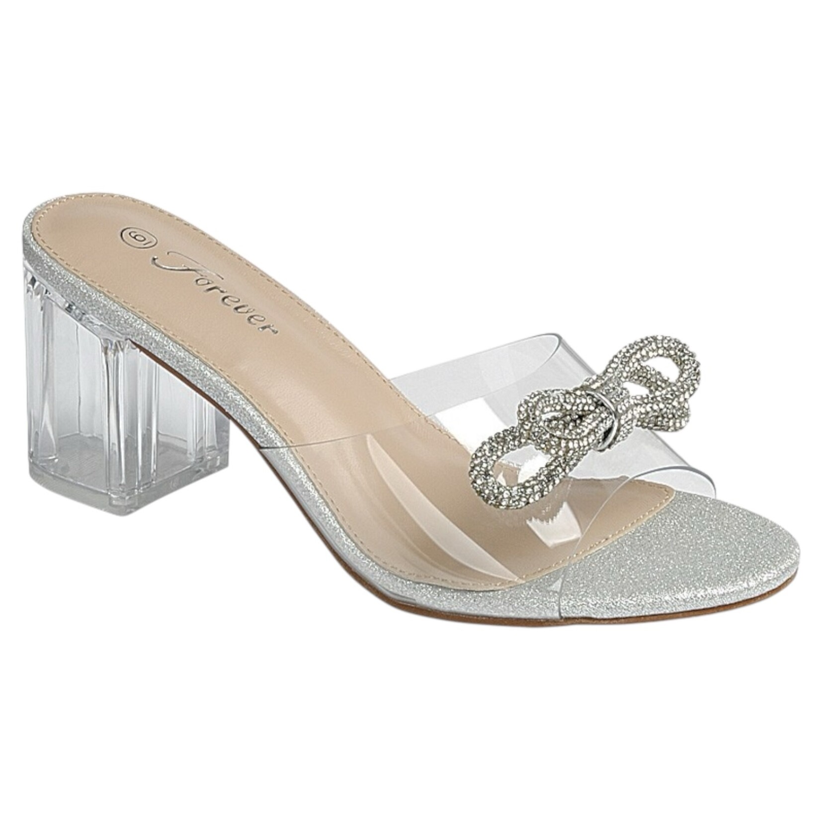 FOREVER FOREVER CLEAR SLIDE BLOCK HEEL NOTARY-90