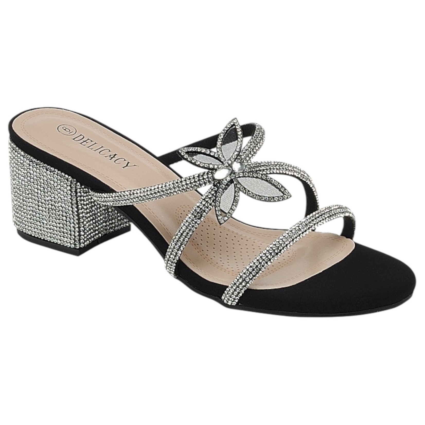 DELICACY DELICACY RHINESTONE BUTTERFLY BLOCK HEEL NATALIA-69