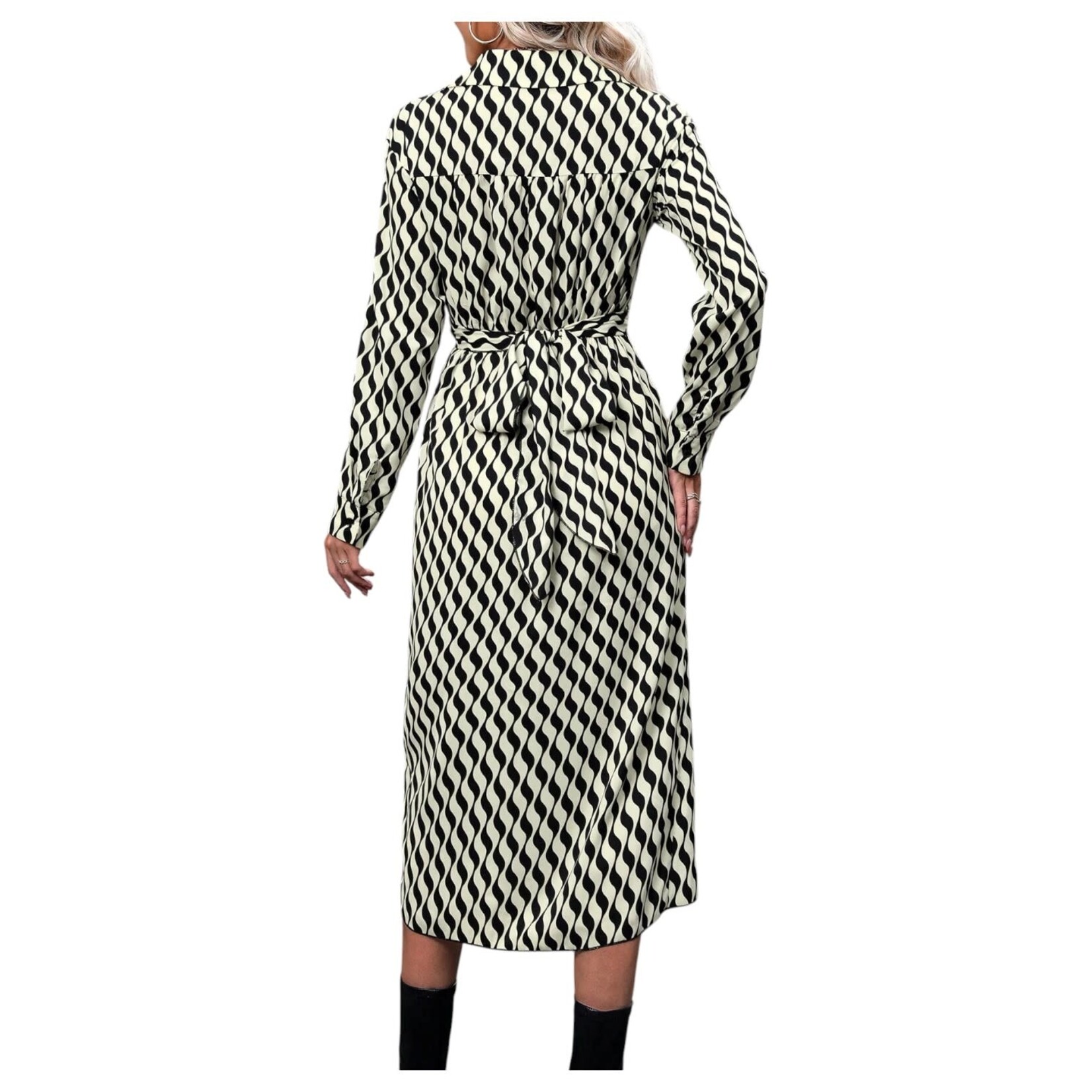 MISS KELLY MISS KELLY LONG SLEEVE COLLARED DRESS SD5050