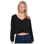 DNA DNA LONG SLEEVE BOHO CROP TOP 2483T-23040